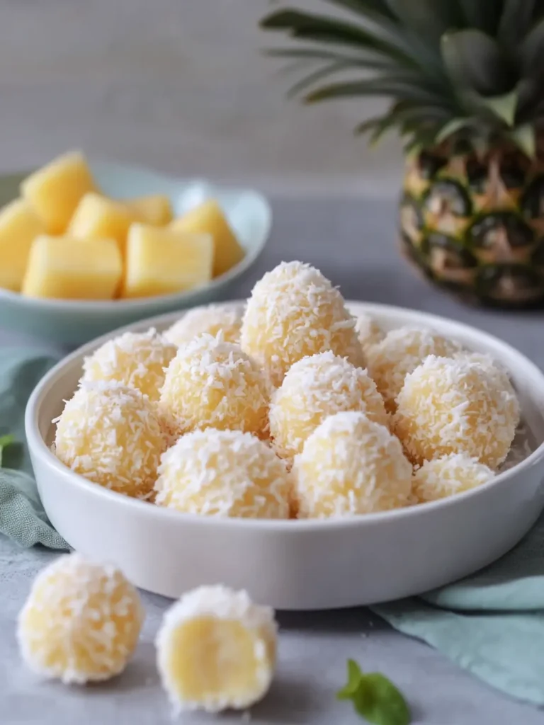 Pineapple Coconut Snowball Bites That'll Brighten Your Day 2 Pineapple Coconut Snowball Bites