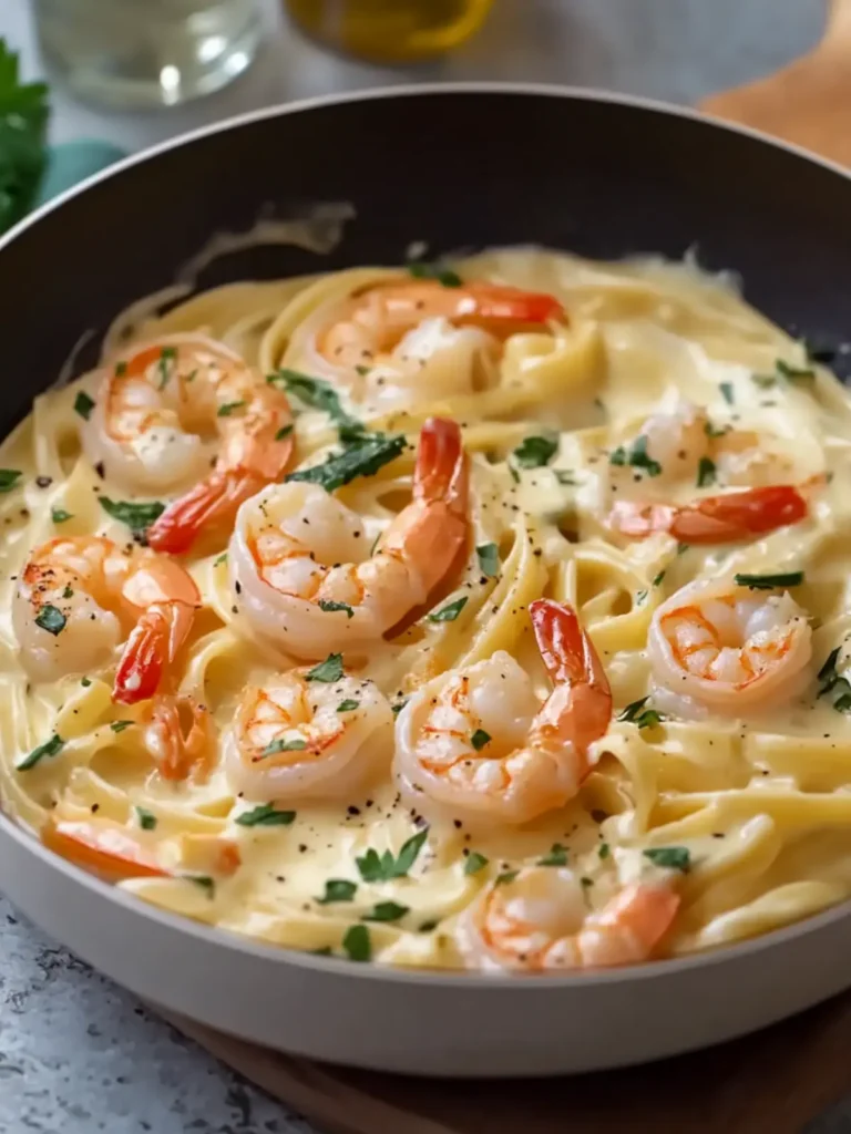 Creamy Shrimp Pasta with Cheese and Herbs for Cozy Nights 2 Creamy Shrimp Pasta with Cheese and Herbs