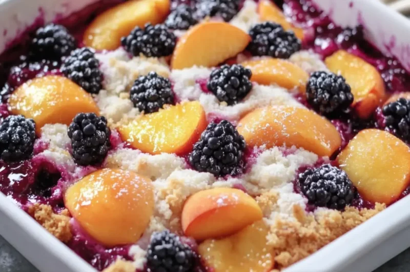 Blackberry Peach Dump Cake