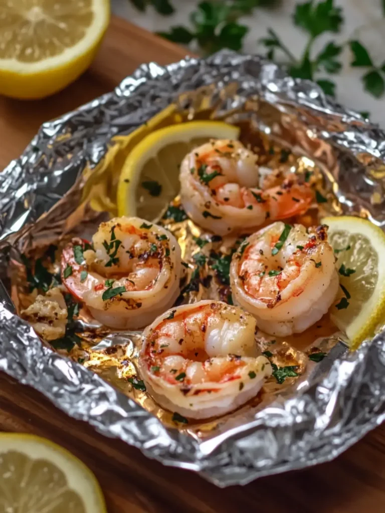 Savor Shrimp Scampi Foil Packets for Effortless Flavor! 4 Shrimp Scampi Foil Packets