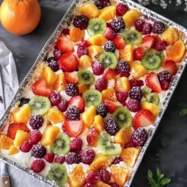 Cheesecake Fruit Salad in Tin Foil Tray: A Sweet Delight 16 Cheesecake Fruit Salad in Tin Foil Tray