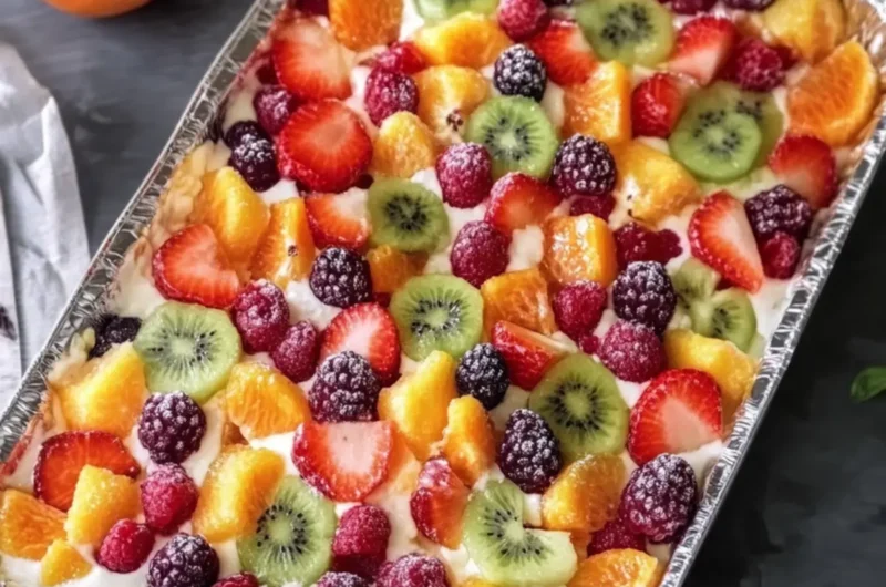 Cheesecake Fruit Salad in Tin Foil Tray