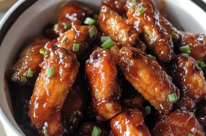Slow Cooker 4-Ingredient Honey BBQ Wings