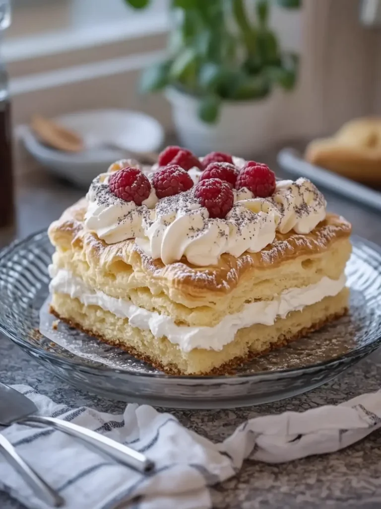 Heavenly Cream Puff Cake with Vanilla Cream Delight 2 Cream Puff Cake with Vanilla Cream