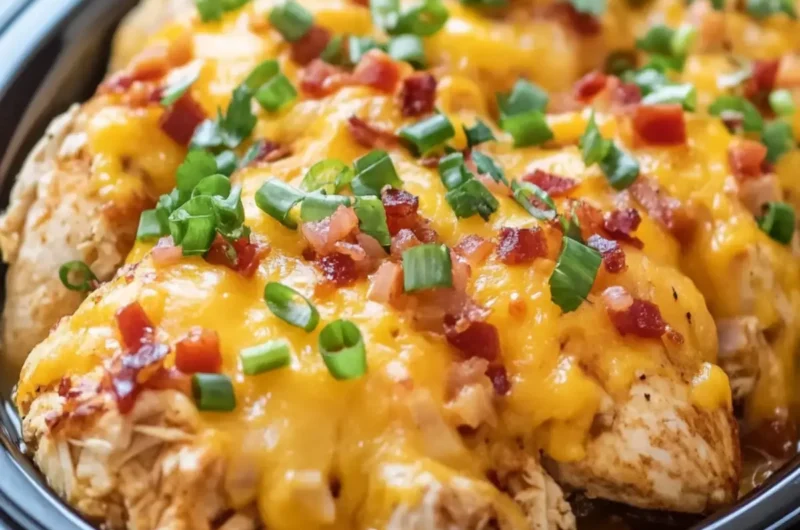 Crockpot Loaded Baked Potato Chicken