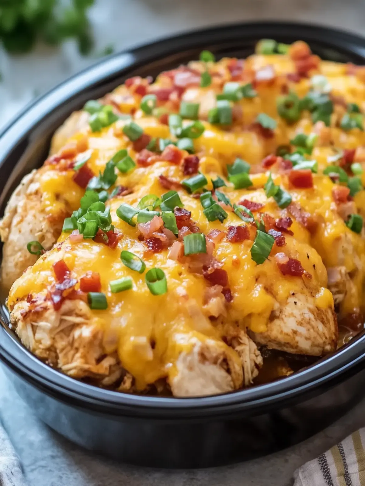 Crockpot Loaded Baked Potato Chicken That Will Wow You! 5 Crockpot Loaded Baked Potato Chicken