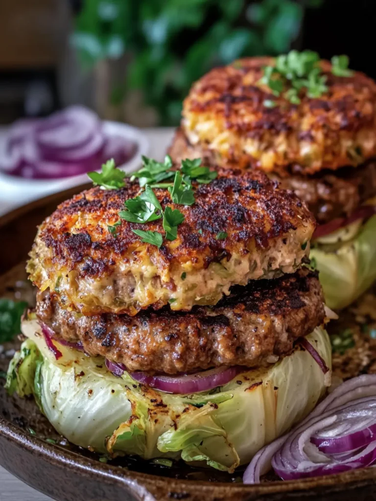 Savor the Flavor with Oven-Baked Cabbage Burgers Delight 3 Oven-Baked Cabbage Burgers