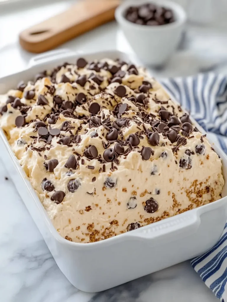 High-Protein Chocolate Chip Cookie Dough Fluff Casserole Delight 2 High-Protein Chocolate Chip Cookie Dough Fluff Casserole