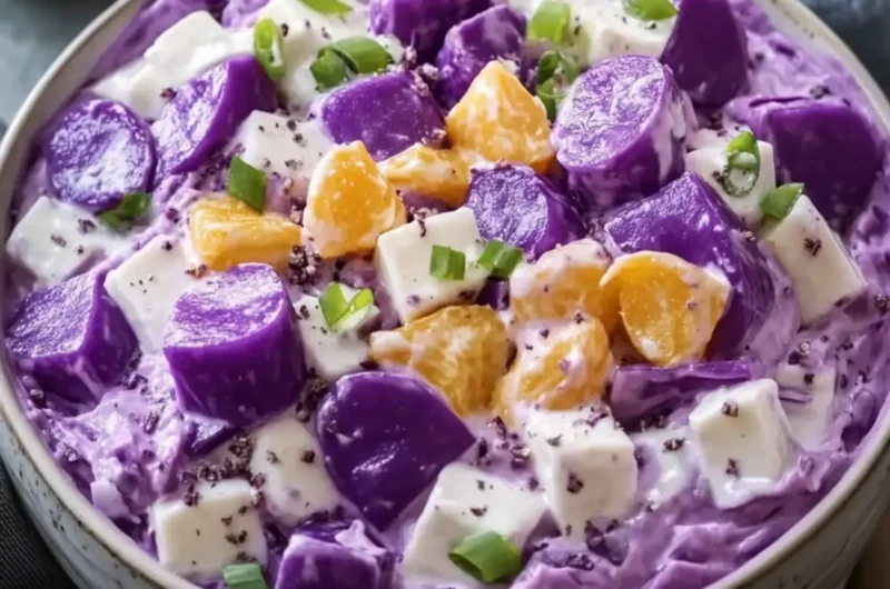 Creamy Ube Macapuno Salad