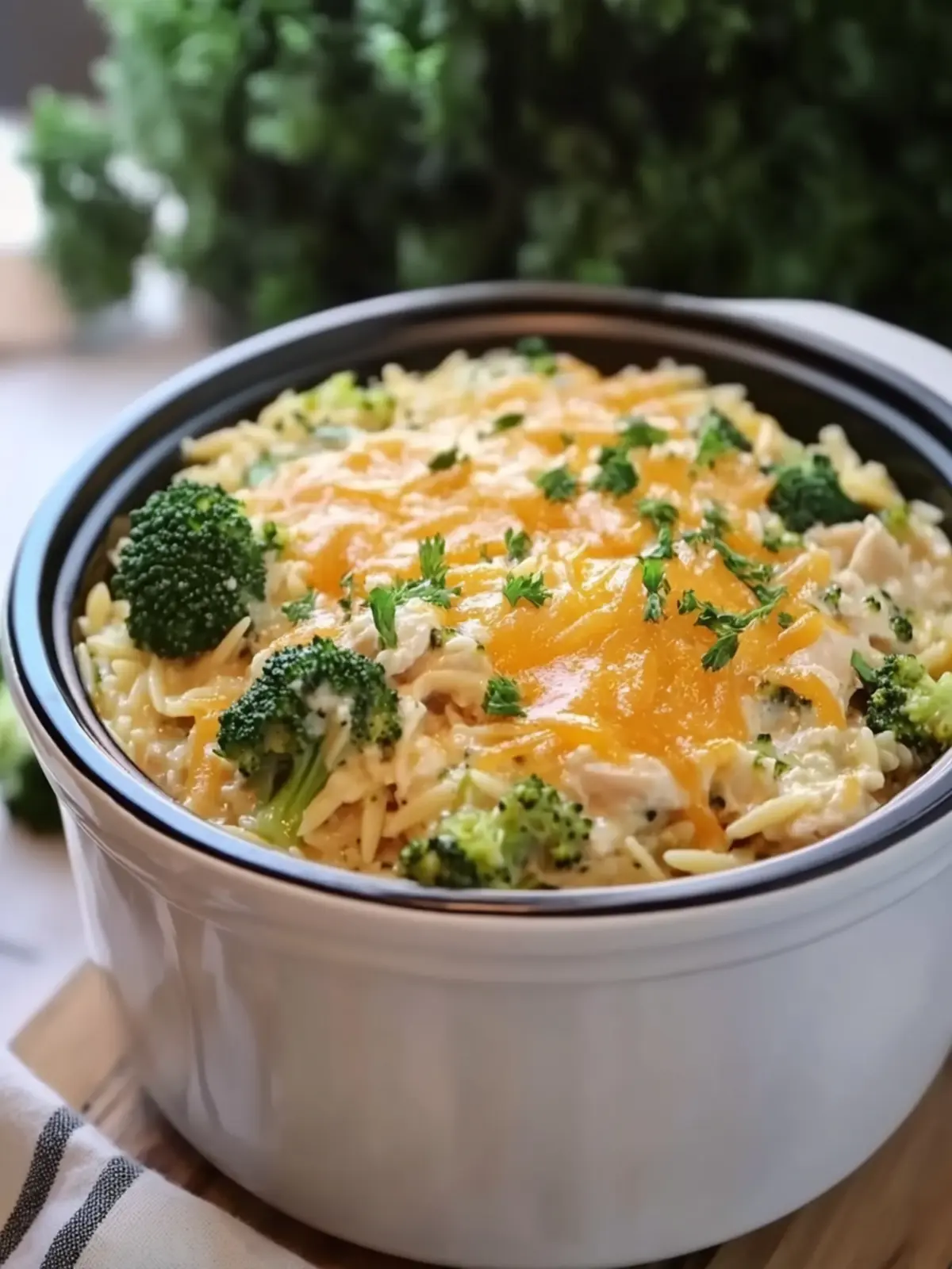 Crockpot Broccoli Cheddar Chicken Orzo: Cozy Comfort in a Bowl 5 Crockpot Broccoli Cheddar Chicken Orzo