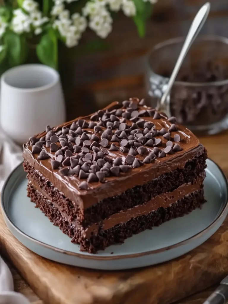Decadent Chocolate Chocolate Chip Cake You Can't Resist 4 Chocolate Chocolate Chip Cake