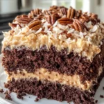 German Chocolate Cake with Coconut Pecan Frosting