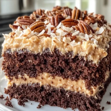 Decadent German Chocolate Cake with Coconut Pecan Frosting 15 German Chocolate Cake with Coconut Pecan Frosting