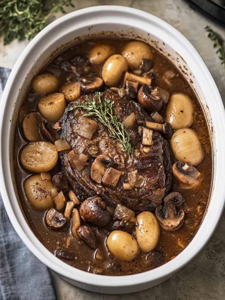 Ultimate Slow Cooker Onion & Mushroom Pot Roast Bliss 4 The Ultimate Slow Cooker Onion & Mushroom Pot Roast