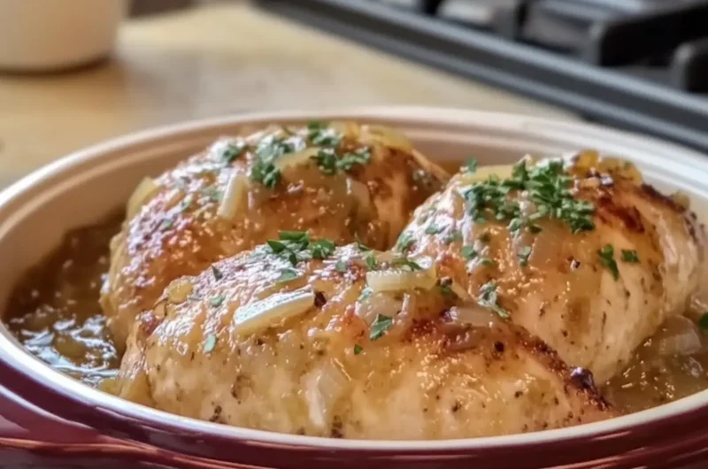 Slow Cooker French Onion Chicken