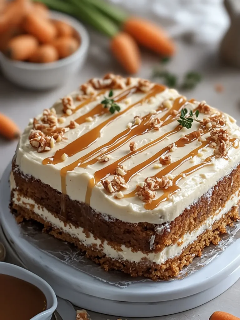 Carrot Cake with Salted Caramel and Cream Cheese Frosting Bliss 3 Carrot Cake with Salted Caramel and Cream Cheese Frosting