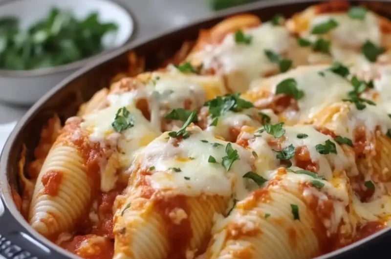 Slow Cooker Cheesy Stuffed Shells