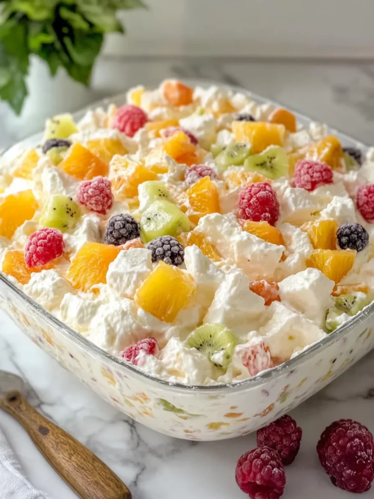 Creamy Fruity No-Bake Dessert Salad for Easy Indulgence 3 Creamy Fruity No-Bake Dessert Salad