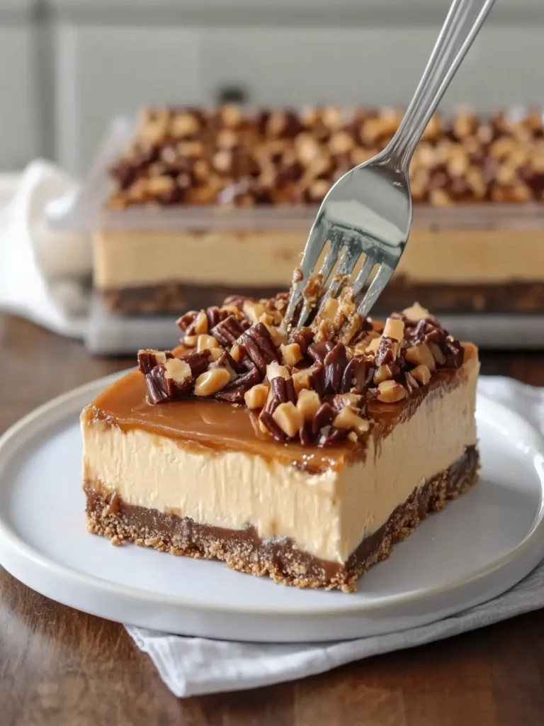 Decadent Caramel Peanut Butter Cheesecake Bars You’ll Love 4 Caramel Peanut Butter Cheesecake Bars