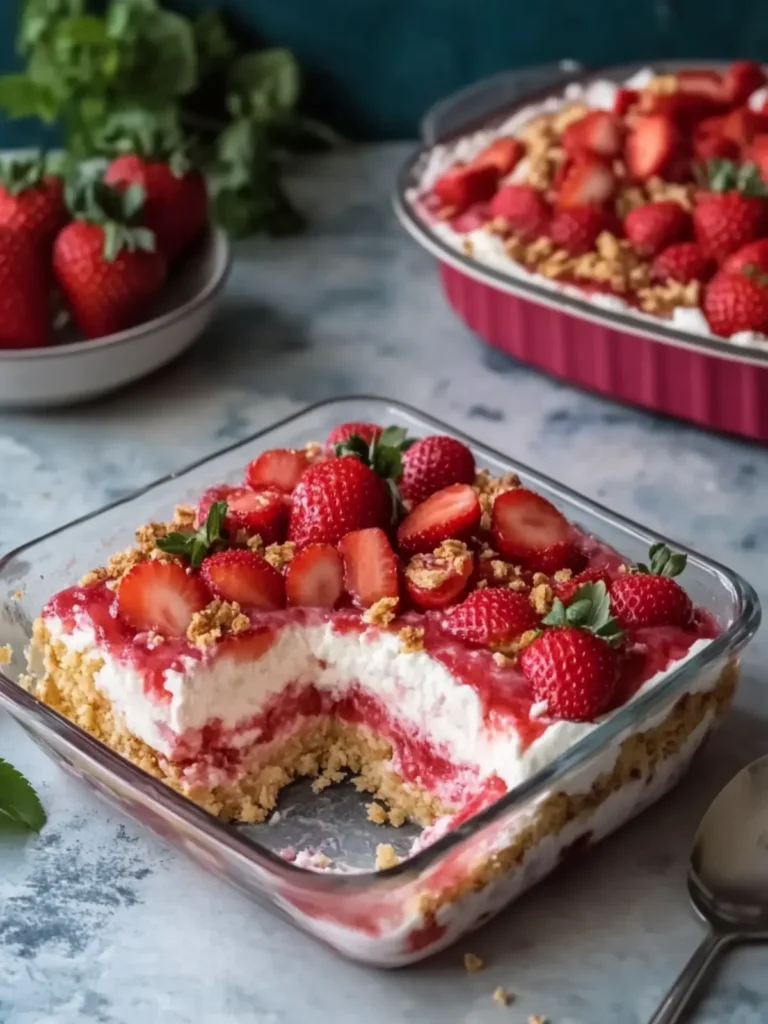 Indulge in Strawberry Heaven Pudding Casserole Delight 4 Strawberry Heaven Pudding Casserole