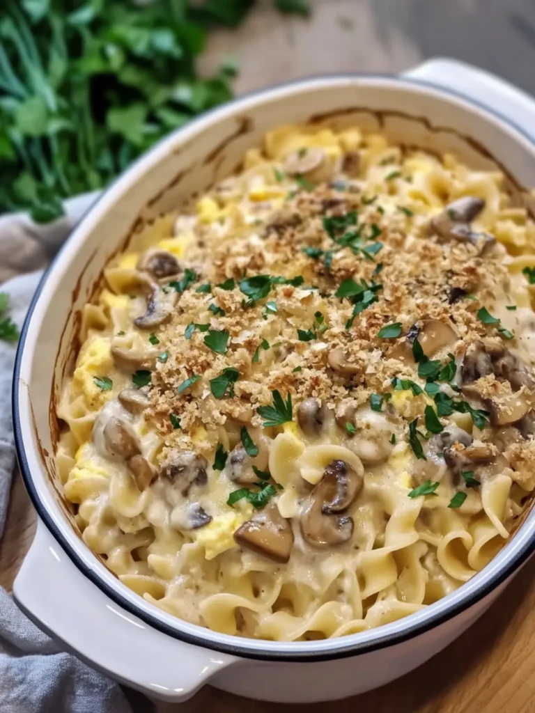 Creamy Mushroom Egg Noodle Casserole You'll Crave Again! 3 Creamy Mushroom Egg Noodle Casserole