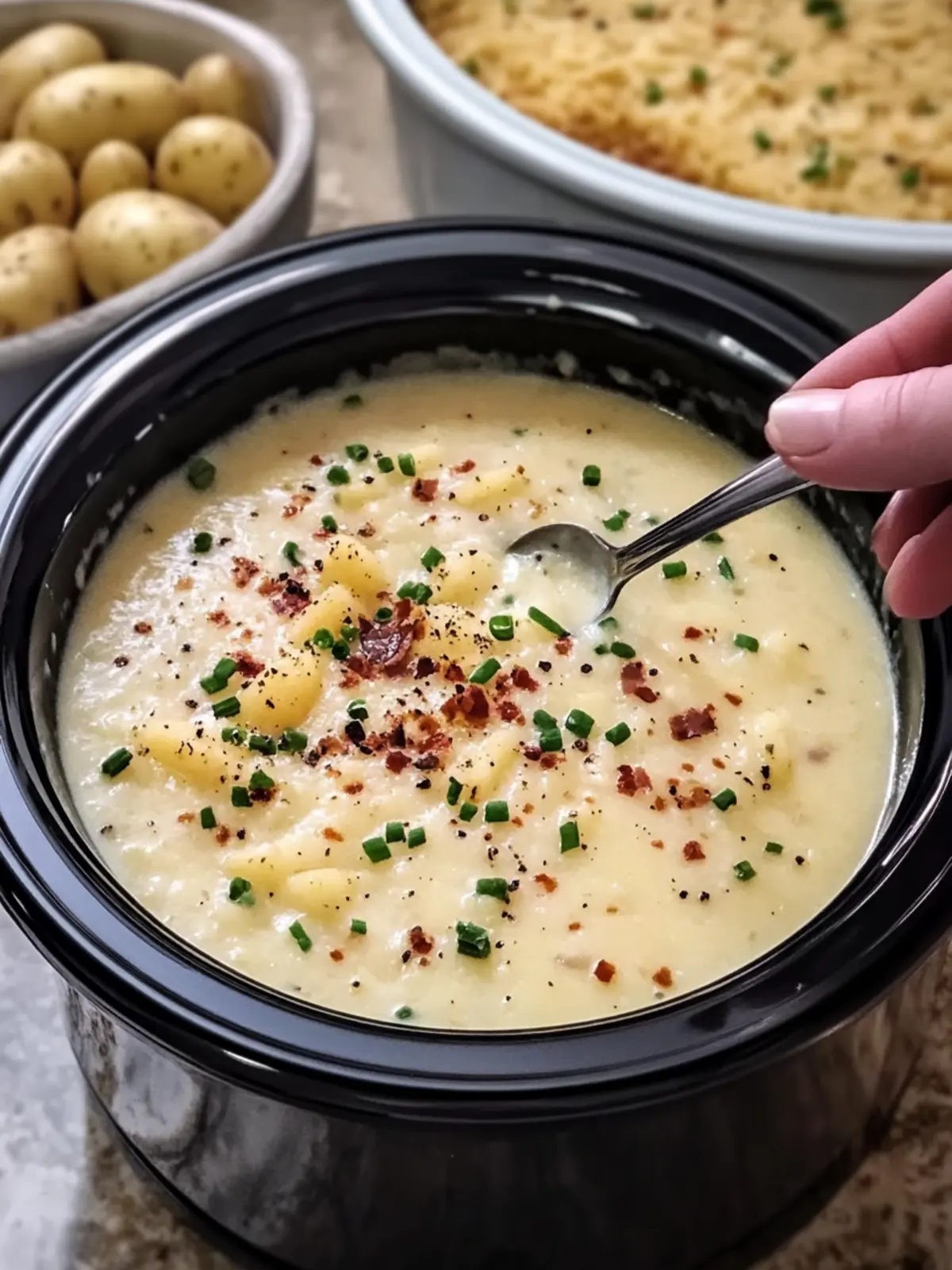Crock Pot Crack Potato Soup: Comforting Flavor in Every Spoonful 5 Crock Pot Crack Potato Soup