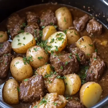 Savory Slow Cooker Garlic Butter Beef and Potatoes Delight 6 Savory Slow Cooker Garlic Butter Beef and Potatoes Delight