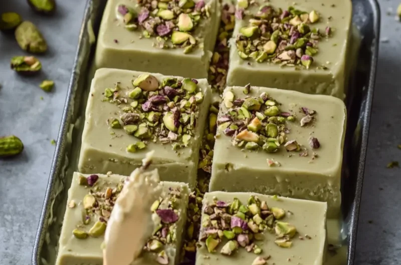 No-Bake Pistachio Ice Cream Bars