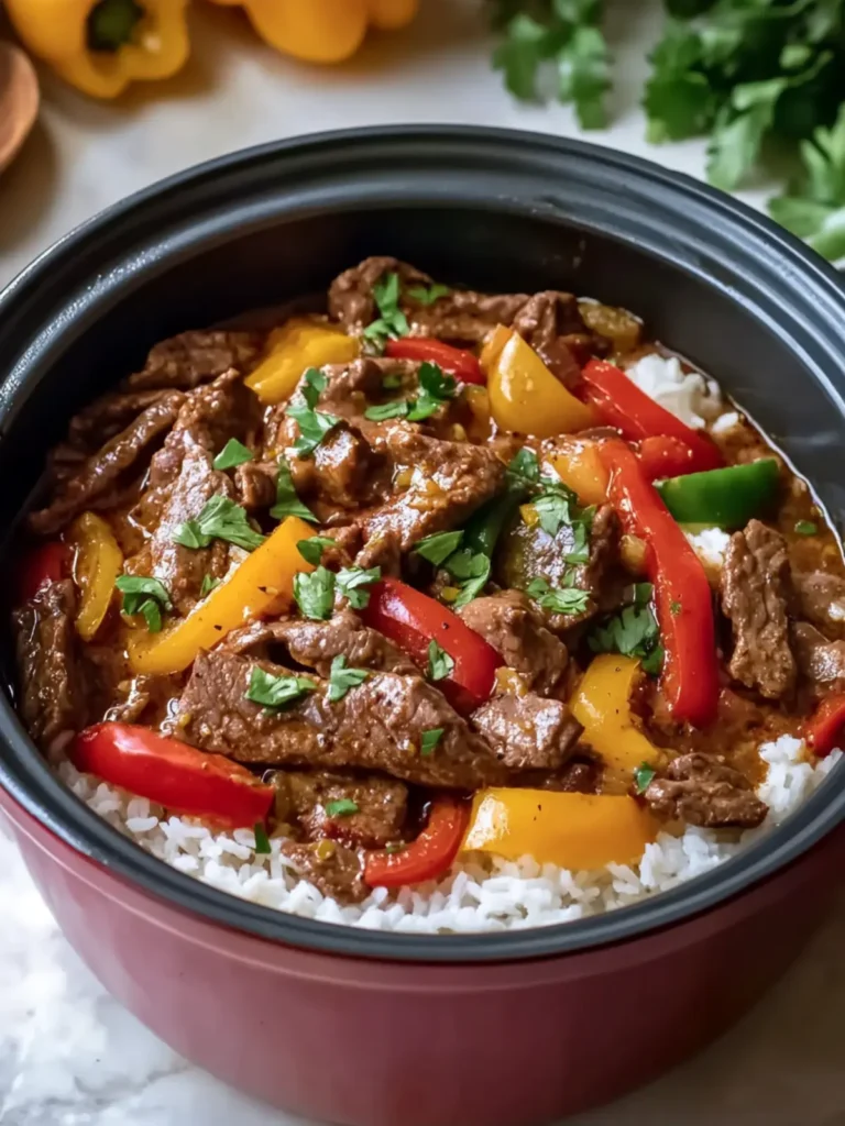 Savory Slow Cooker Pepper Steak You'll Crave Every Week 3 Slow Cooker Pepper Steak