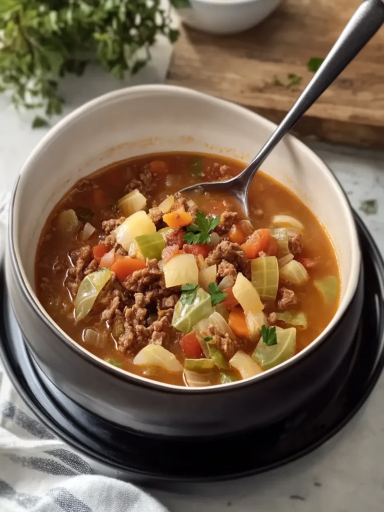 Hearty Slow-Cooker Beef & Cabbage Roll Soup You’ll Love 4 Slow-Cooker Beef & Cabbage Roll Soup