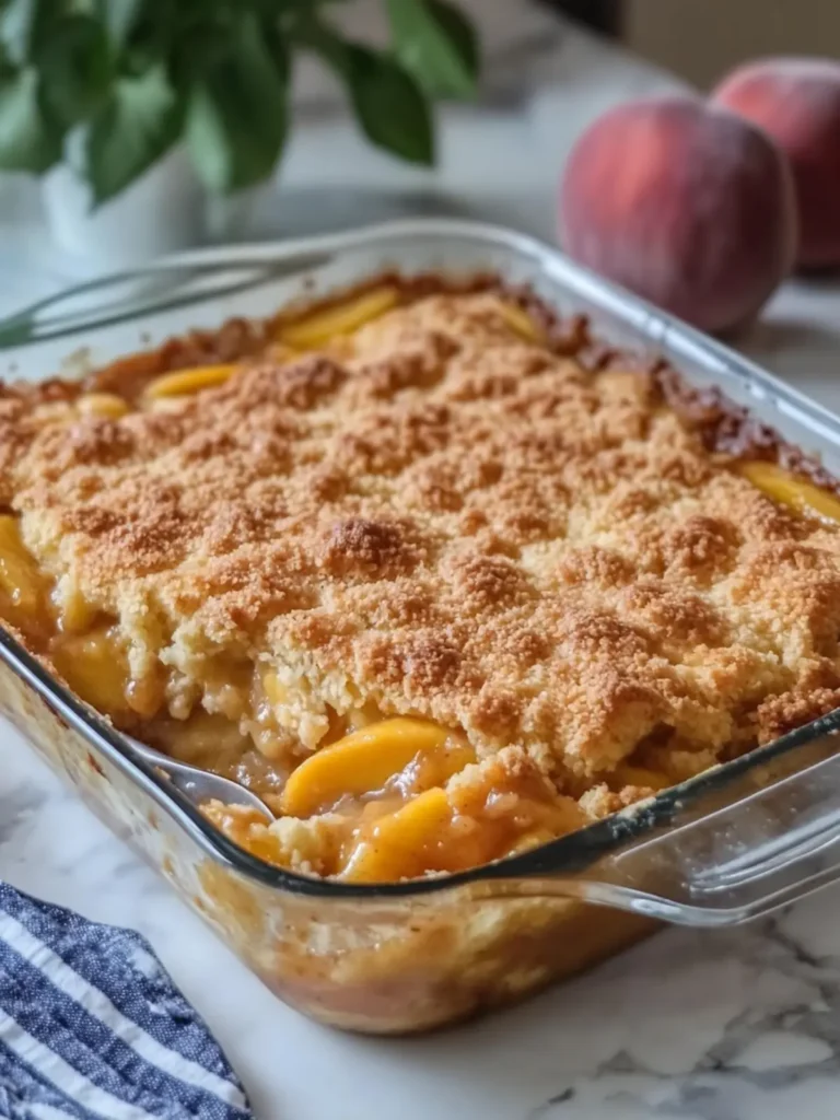 Delicious Peach Cobbler Dump Cake: Effortless Comfort Dessert 4 Delicious Peach Cobbler Dump Cake