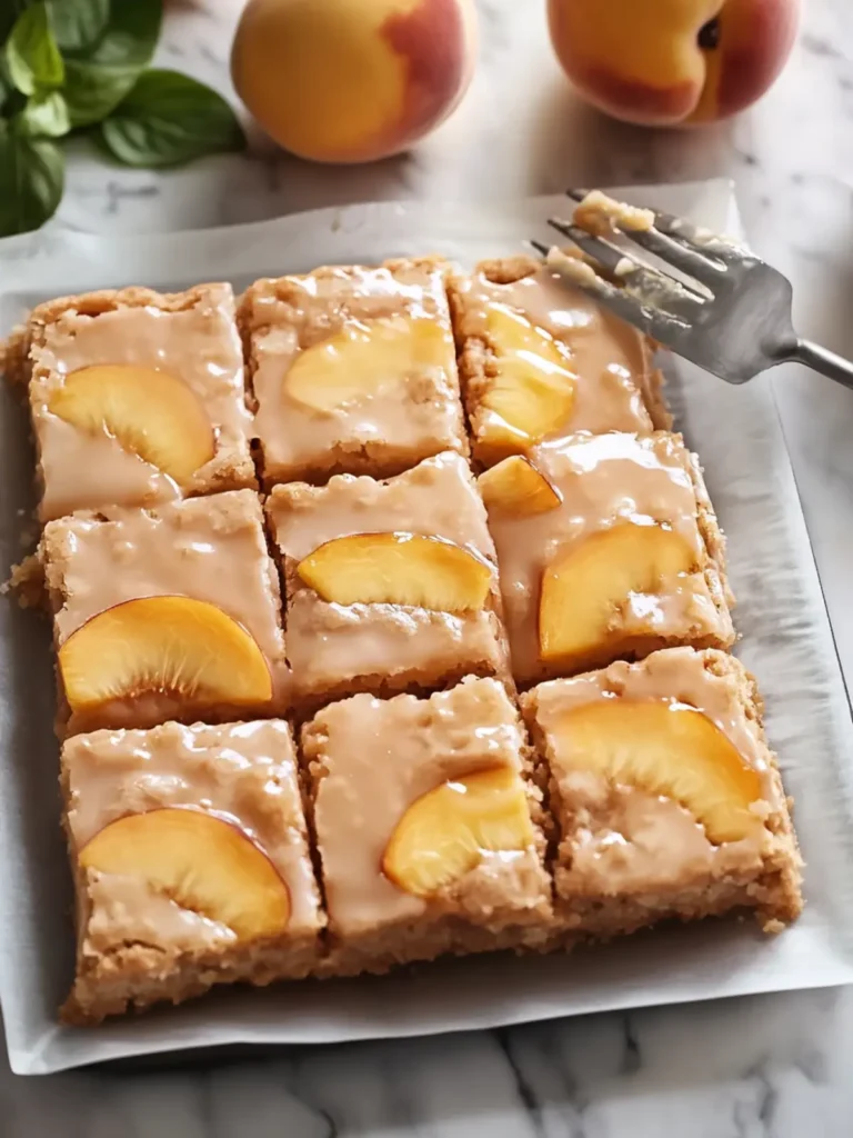 Peach Blondies with Fresh Peach Glaze That Wow Your Tastebuds 3 Peach Blondies with Fresh Peach Glaze