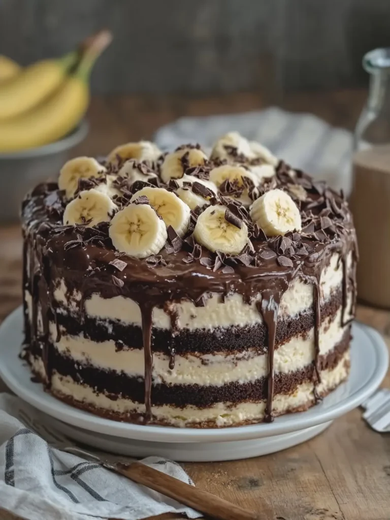 Decadent Chocolate Banana Cream Pudding Cake to Delight Your Senses 4 Chocolate Banana Cream Pudding Cake