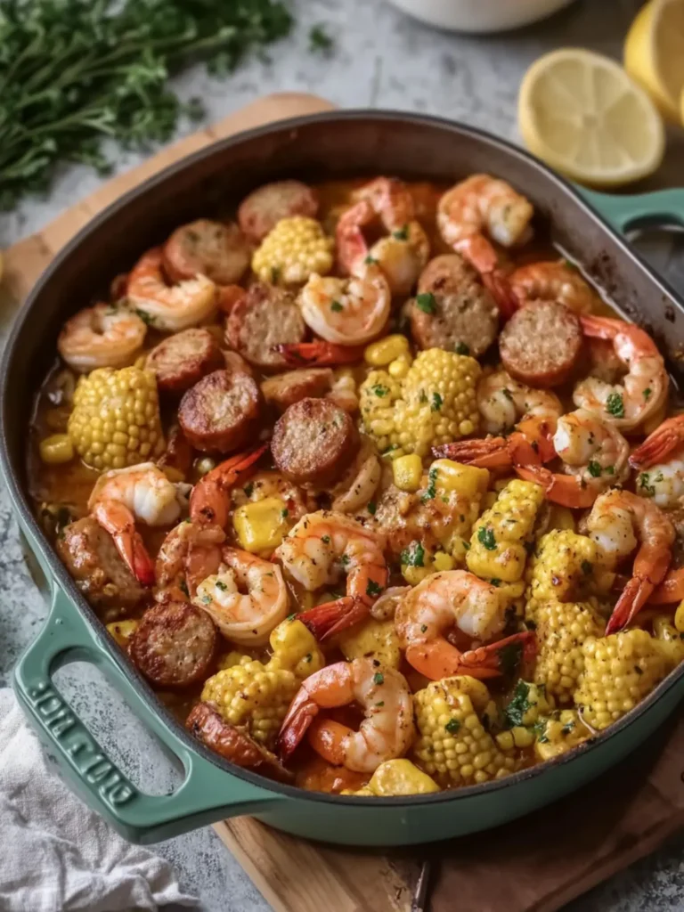 Savor the Flavors: Garlic Butter Shrimp and Sausage Boil 2 Garlic Butter Shrimp and Sausage Boil