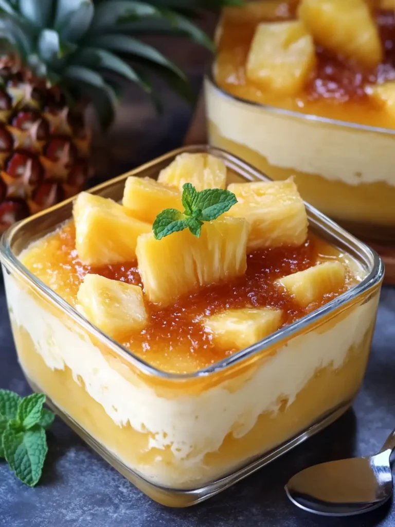 No-Bake Pineapple Cream Dessert: Pure Tropical Bliss! 2 No-Bake Pineapple Cream Dessert