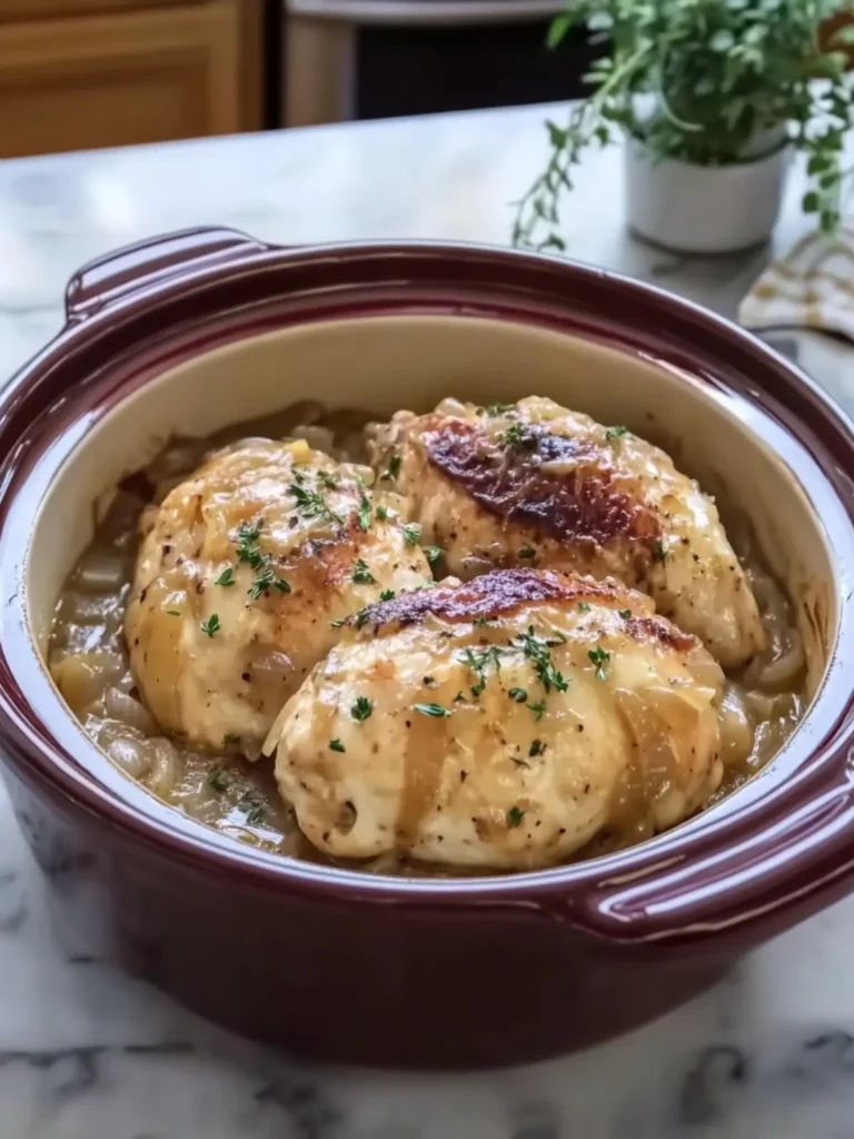 Irresistible Slow Cooker French Onion Chicken You Must Try! 2 Slow Cooker French Onion Chicken