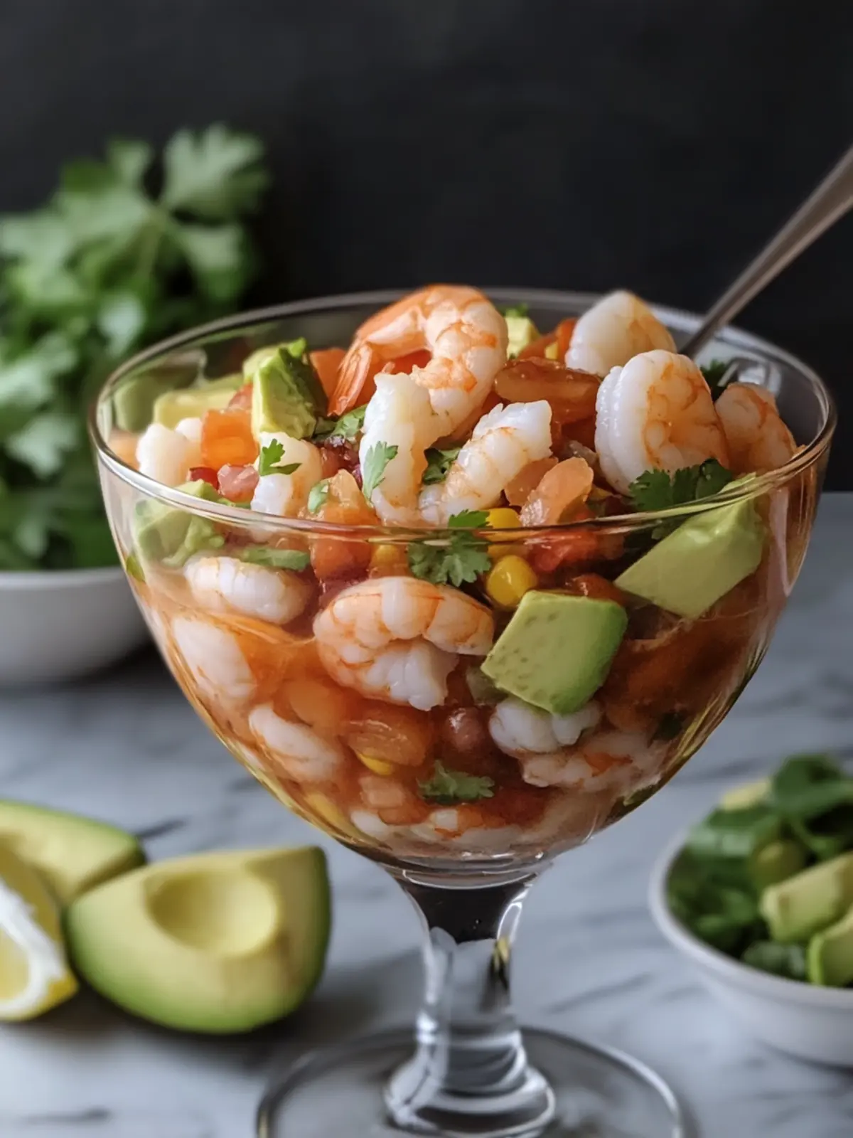 Chilled Mexican Shrimp Seafood Cocktail with Avocado Bliss 5 Chilled Mexican Shrimp Seafood Cocktail with Avocado