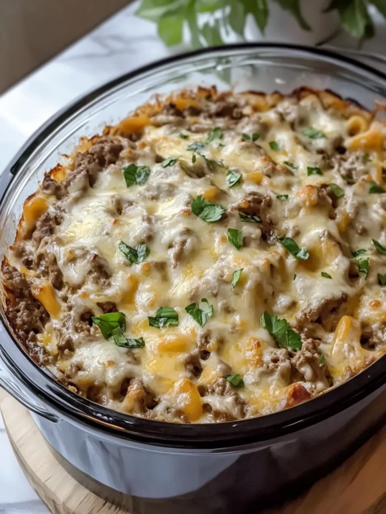 Crockpot Philly Cheesesteak Casserole