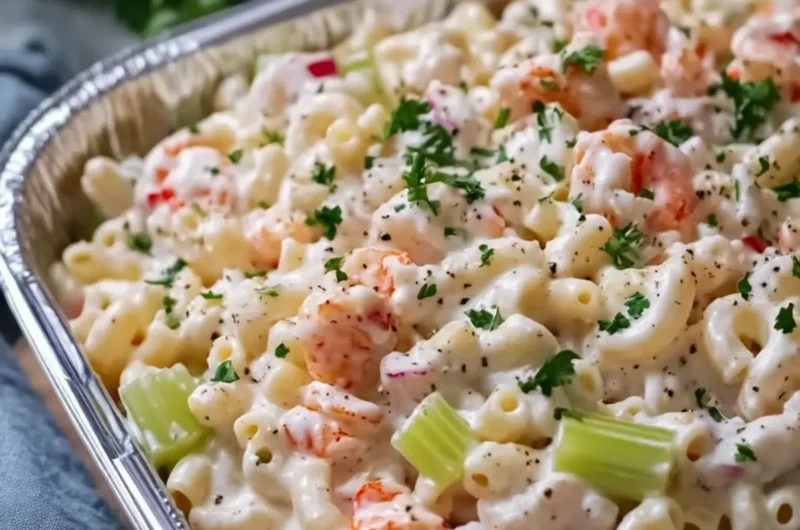 Creamy Crab and Celery Seafood Macaroni Salad