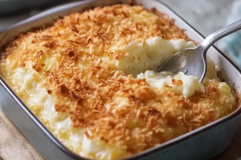 Coconut Custard Dump Cake