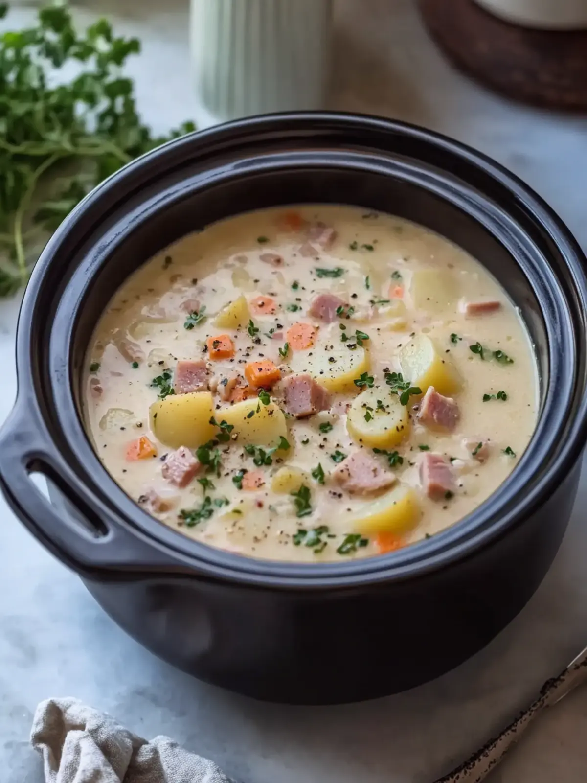 Ultimate Comfort: Slow Cooker Ham and Potato Soup Recipe 5 Slow Cooker Ham and Potato Soup