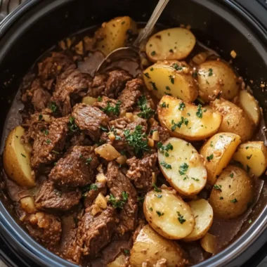 Savory Slow Cooker Garlic Butter Beef and Potatoes Delight 2 Savory Slow Cooker Garlic Butter Beef and Potatoes Delight