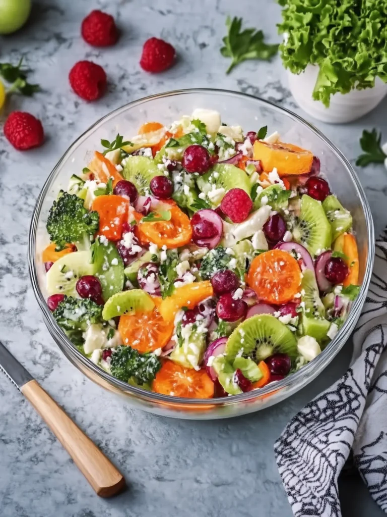 Vibrant Fruits & Vegetable Salad to Brighten Your Day 4 Fruits & Vegetable Salad