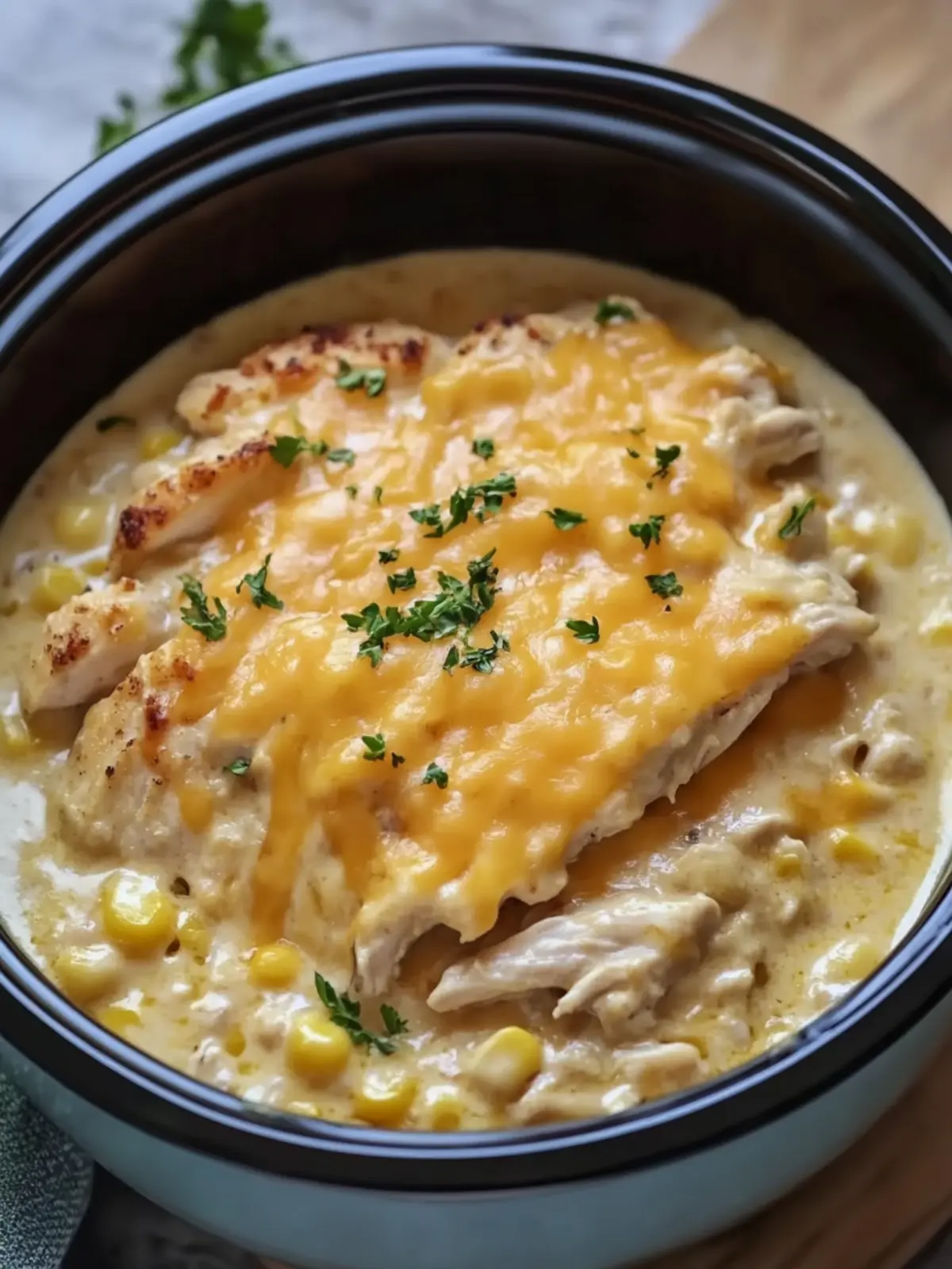 Crockpot Creamy Cheddar Chicken Corn for Cozy Family Dinners 5 Crockpot Creamy Cheddar Chicken Corn