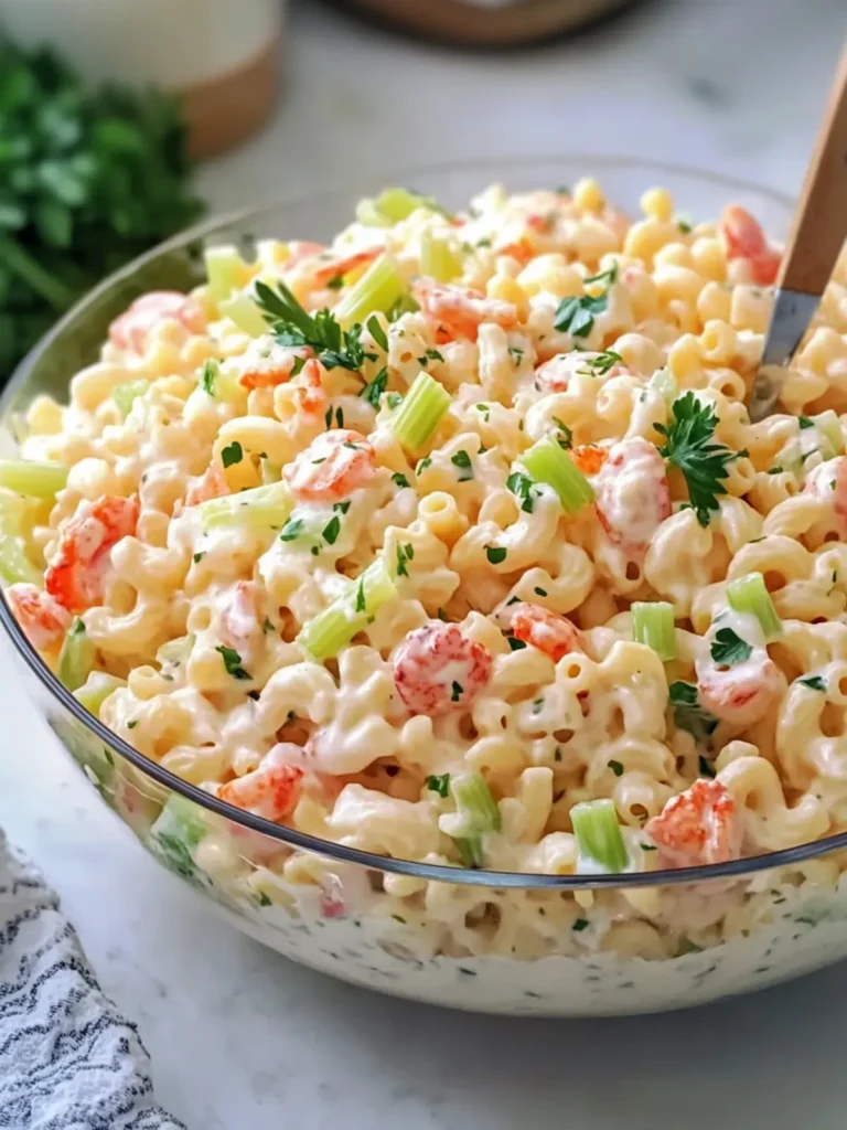 Creamy Crab and Celery Seafood Macaroni Salad for Summer Fun 4 Creamy Crab and Celery Seafood Macaroni Salad