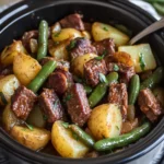 Crockpot Beef Smokies Potatoes and Green Beans