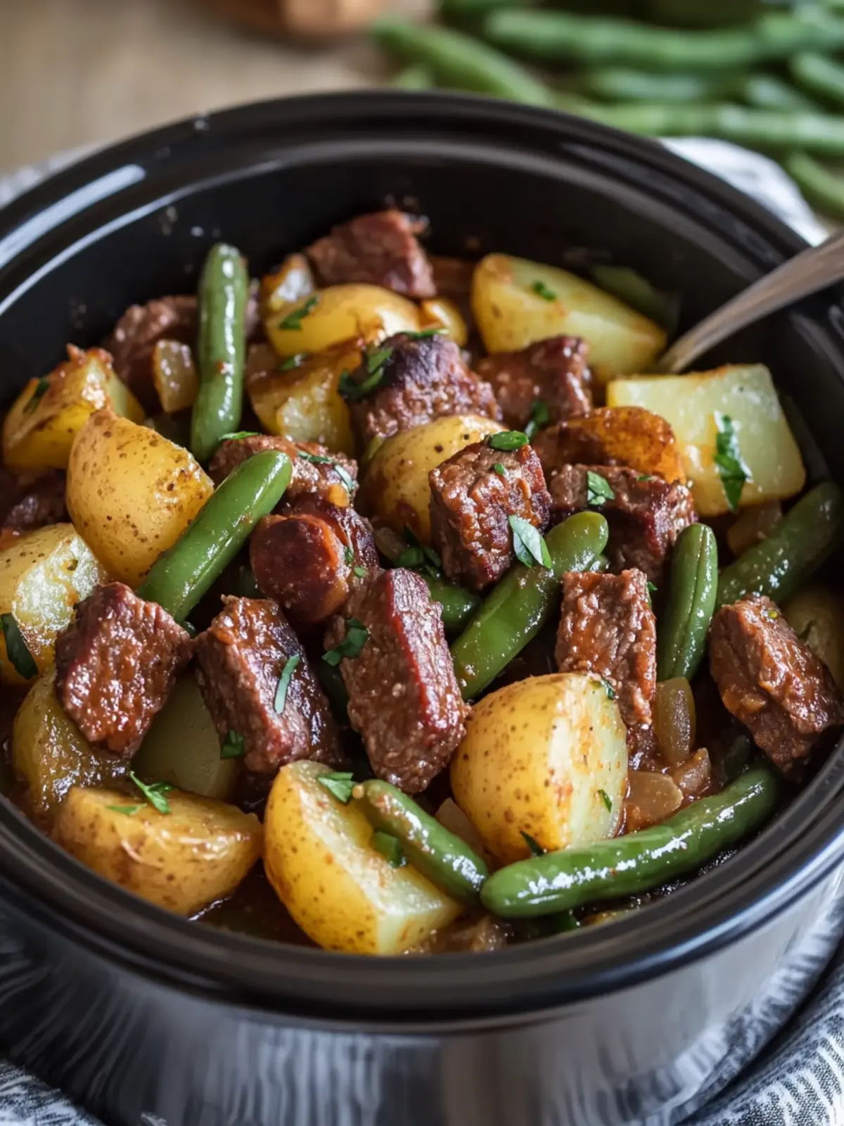 Crockpot Beef Smokies Potatoes and Green Beans for Cozy Nights 5 Crockpot Beef Smokies Potatoes and Green Beans
