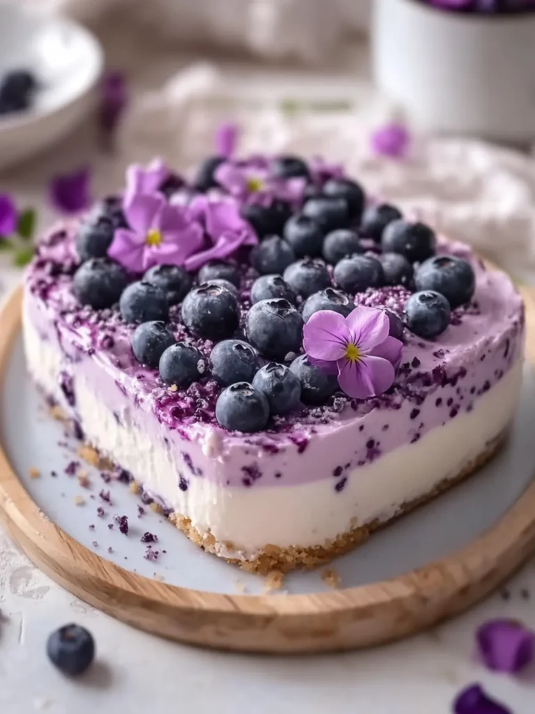 No-Bake Blueberry Yoghurt Cake for Effortless Indulgence 4 No-Bake Blueberry Yoghurt Cake