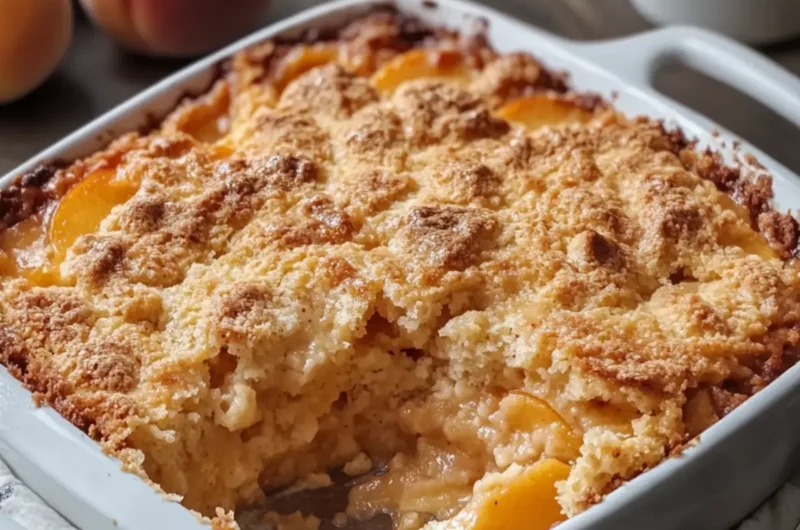 Delicious Peach Cobbler Dump Cake