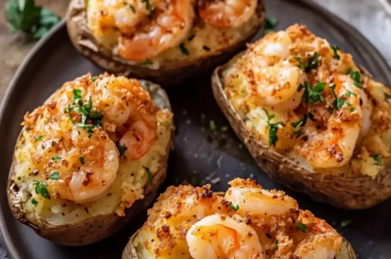 Seafood Shrimp Stuffed Baked Potatoes